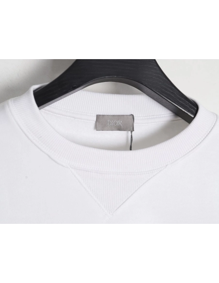 Dior Silver Logo Embroidered Crew Neck Sweatshirt,Dior