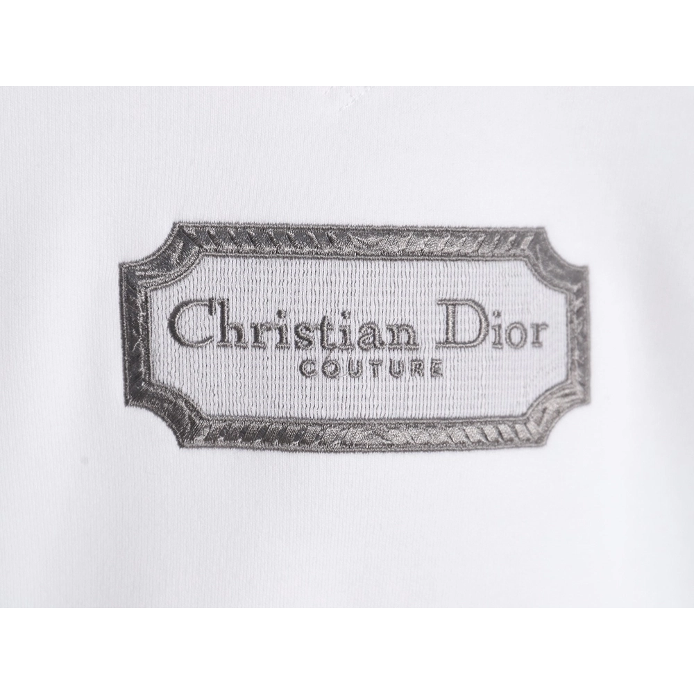 Dior Silver Logo Embroidered Crew Neck Sweatshirt,Dior