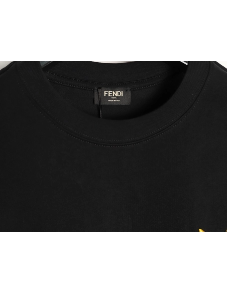 Fendi Monster Eyes Embroidered Short-Sleeve T-Shirt TSK1,Fendi