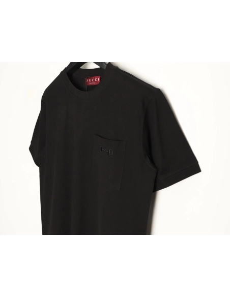 Gucci Two-Tone Horsebit Embroidery Short-Sleeve T-Shirt TSK1,Gucci