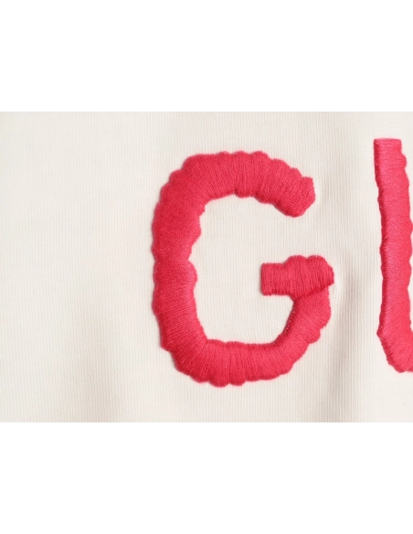 Gucci fluorescent pink logo embroidered short-sleeved shirt,Gucci