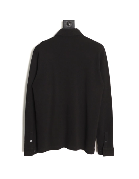Gucci Logo-Embroidered Piqu¨¦ Cotton Long-Sleeve Shirt,Gucci