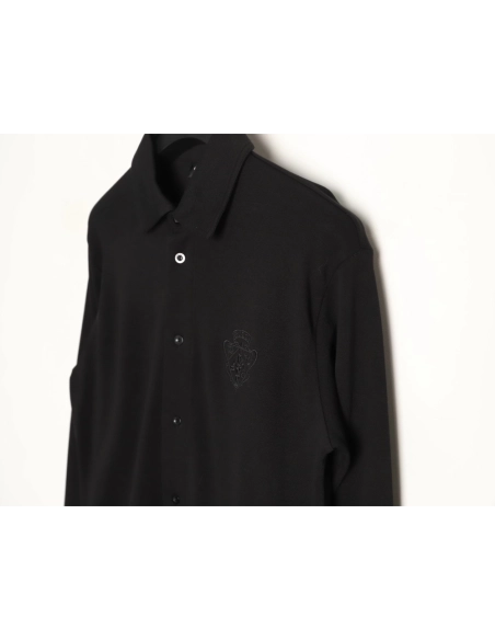 Gucci Logo-Embroidered Piqu¨¦ Cotton Long-Sleeve Shirt,Gucci