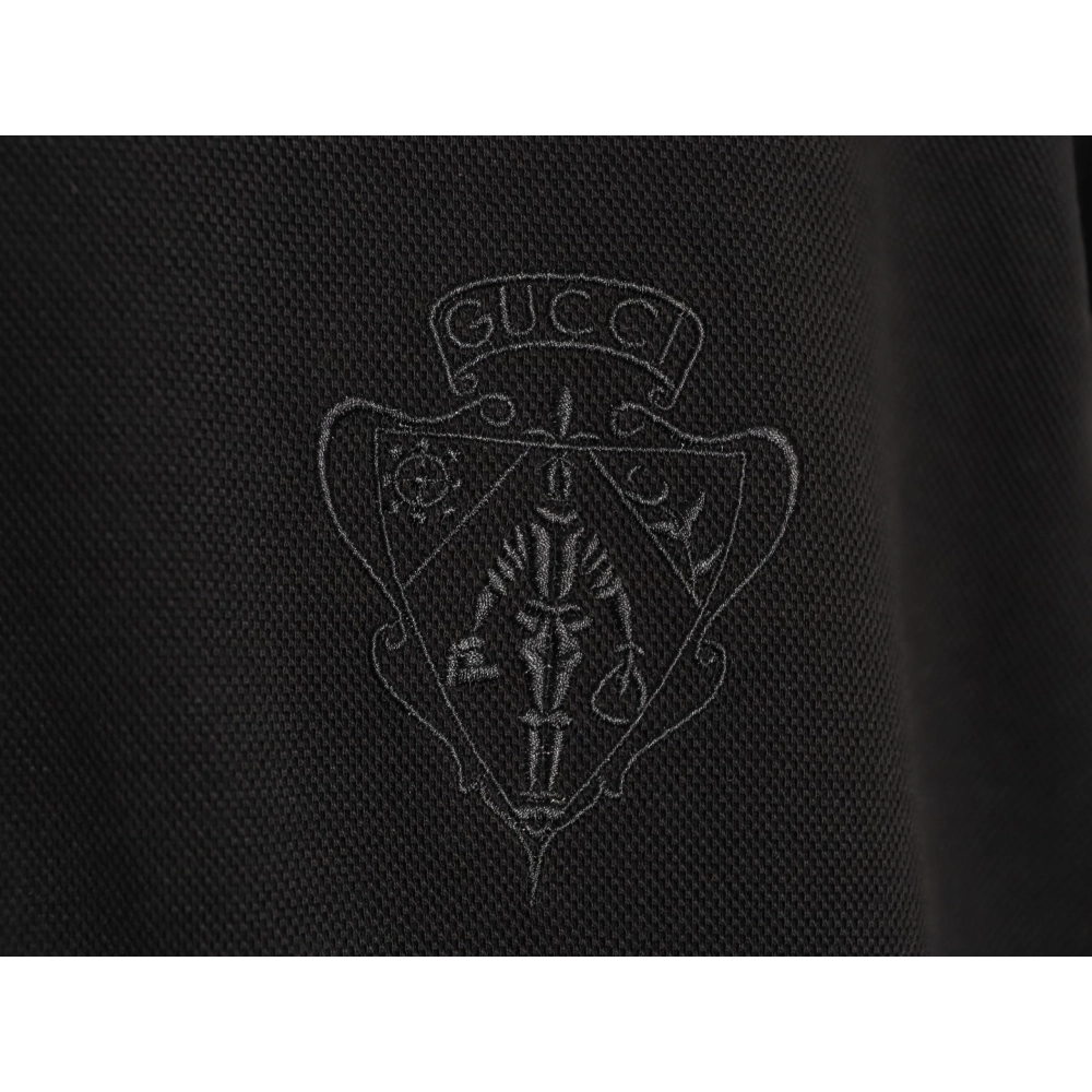Gucci Logo-Embroidered Piqu¨¦ Cotton Long-Sleeve Shirt,Gucci