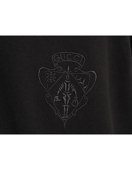 Gucci Logo-Embroidered Piqu¨¦ Cotton Long-Sleeve Shirt,Gucci