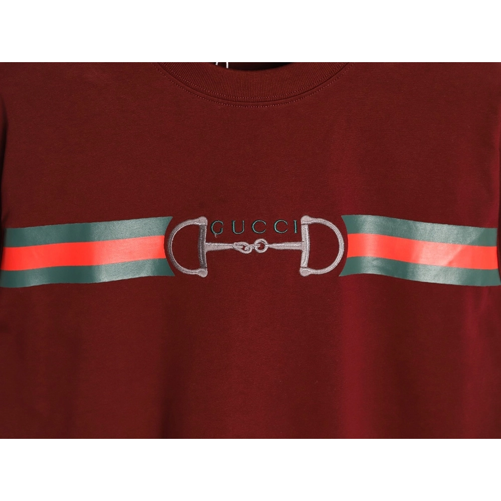 Gucci Two-Tone Horsebit Web Short-Sleeve T-Shirt,Gucci