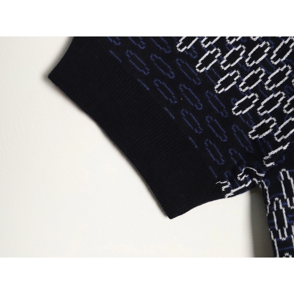 Louis Vuitton Damier Jacquard Knit Short-Sleeve Cardigan,Louis Vuitton