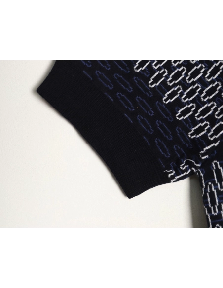 Louis Vuitton Damier Jacquard Knit Short-Sleeve Cardigan,Louis Vuitton