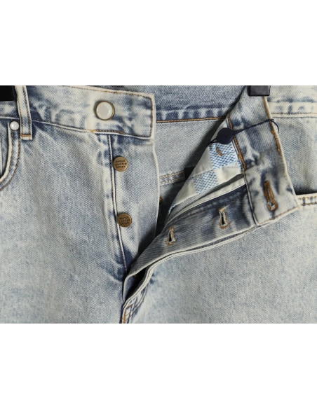 Louis Vuitton embroidered pocket logo denim shorts,Louis Vuitton