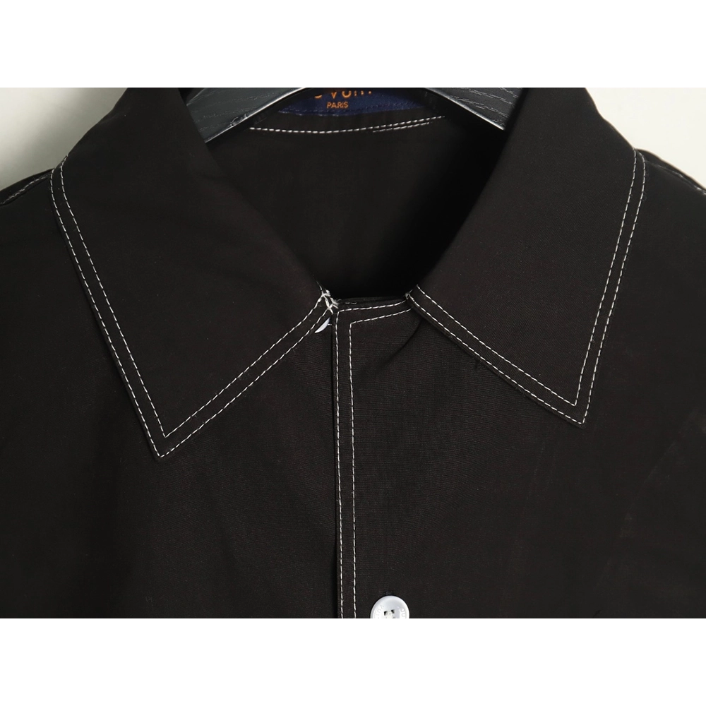 Louis Vuitton Dice Letter Embroidered Short-Sleeve Shirt,Louis Vuitton