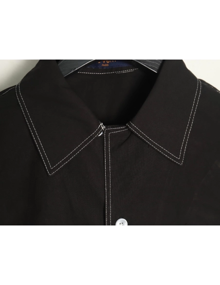 Louis Vuitton Dice Letter Embroidered Short-Sleeve Shirt,Louis Vuitton