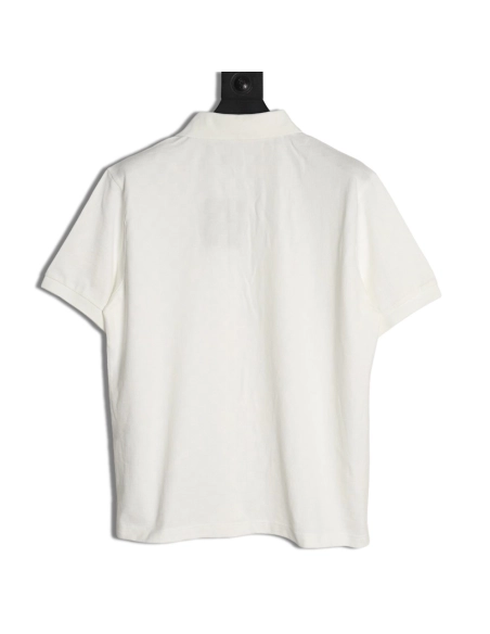 Louis Vuitton Pearl Button Checkered Embroidered Short-Sleeve Polo Shirt,Louis Vuitton