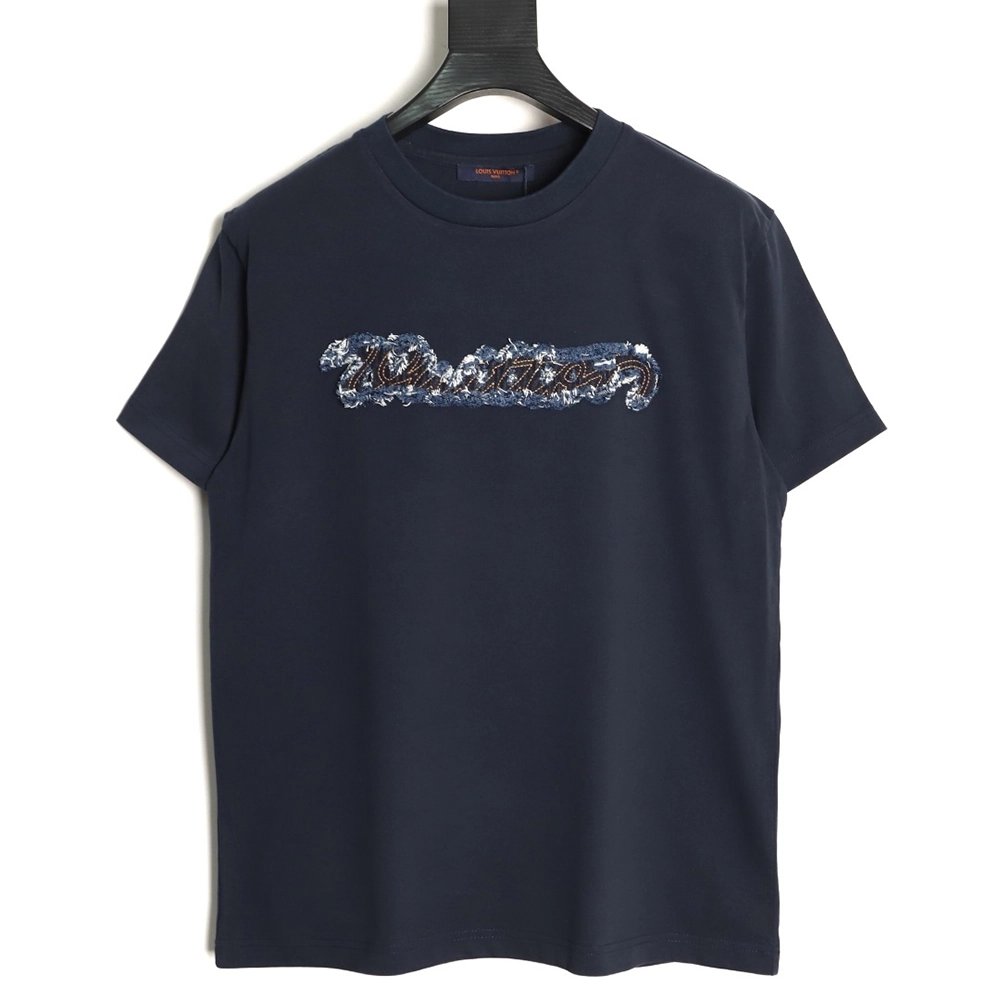Louis Vuitton Appliqu¨¦ Embroidered Short-Sleeve T-Shirt,Louis Vuitton