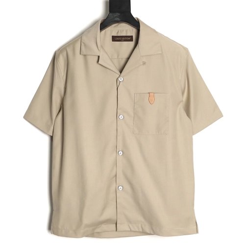 Louis Vuitton leather label short-sleeved shirt,Louis Vuitton