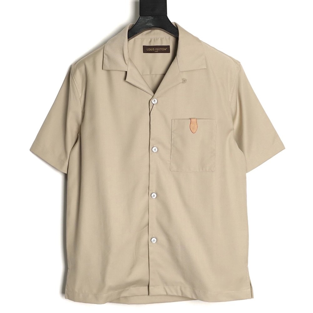 Louis Vuitton leather label short-sleeved shirt,Louis Vuitton