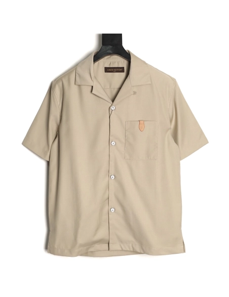 Louis Vuitton leather label short-sleeved shirt,Louis Vuitton