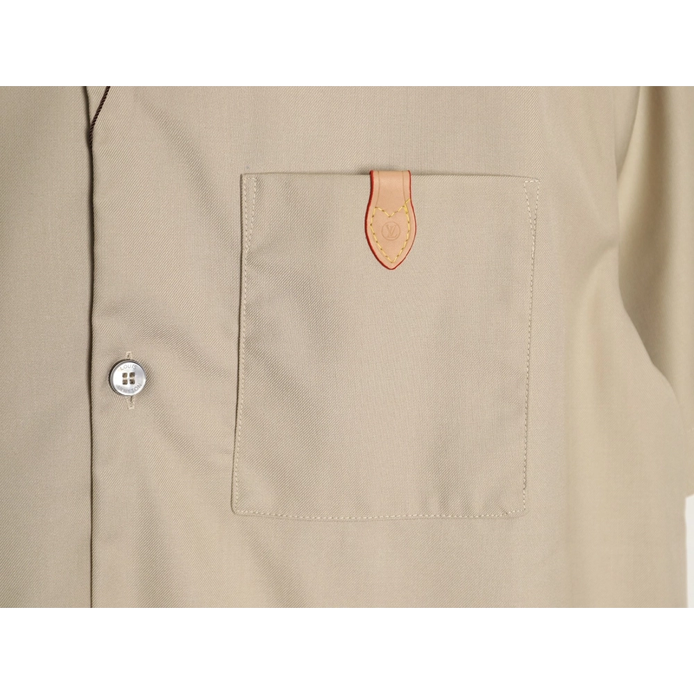 Louis Vuitton leather label short-sleeved shirt,Louis Vuitton