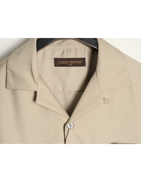 Louis Vuitton leather label short-sleeved shirt,Louis Vuitton