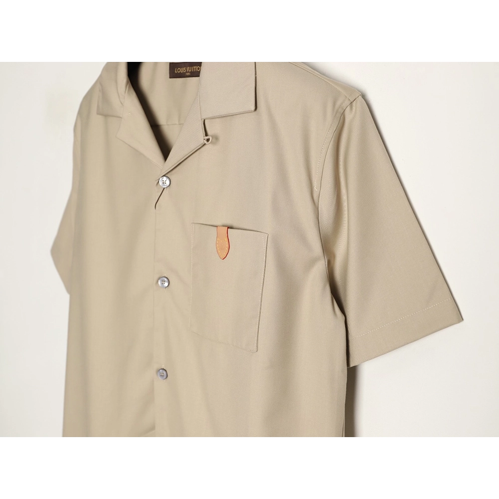 Louis Vuitton leather label short-sleeved shirt,Louis Vuitton
