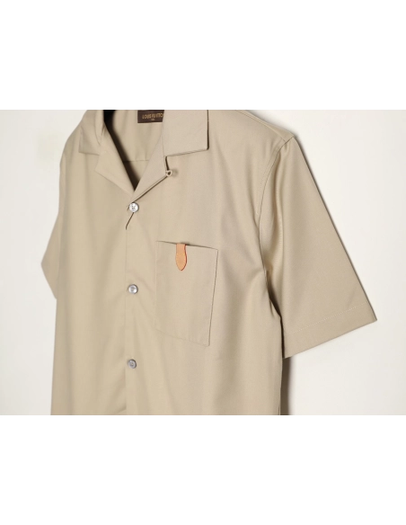 Louis Vuitton leather label short-sleeved shirt,Louis Vuitton