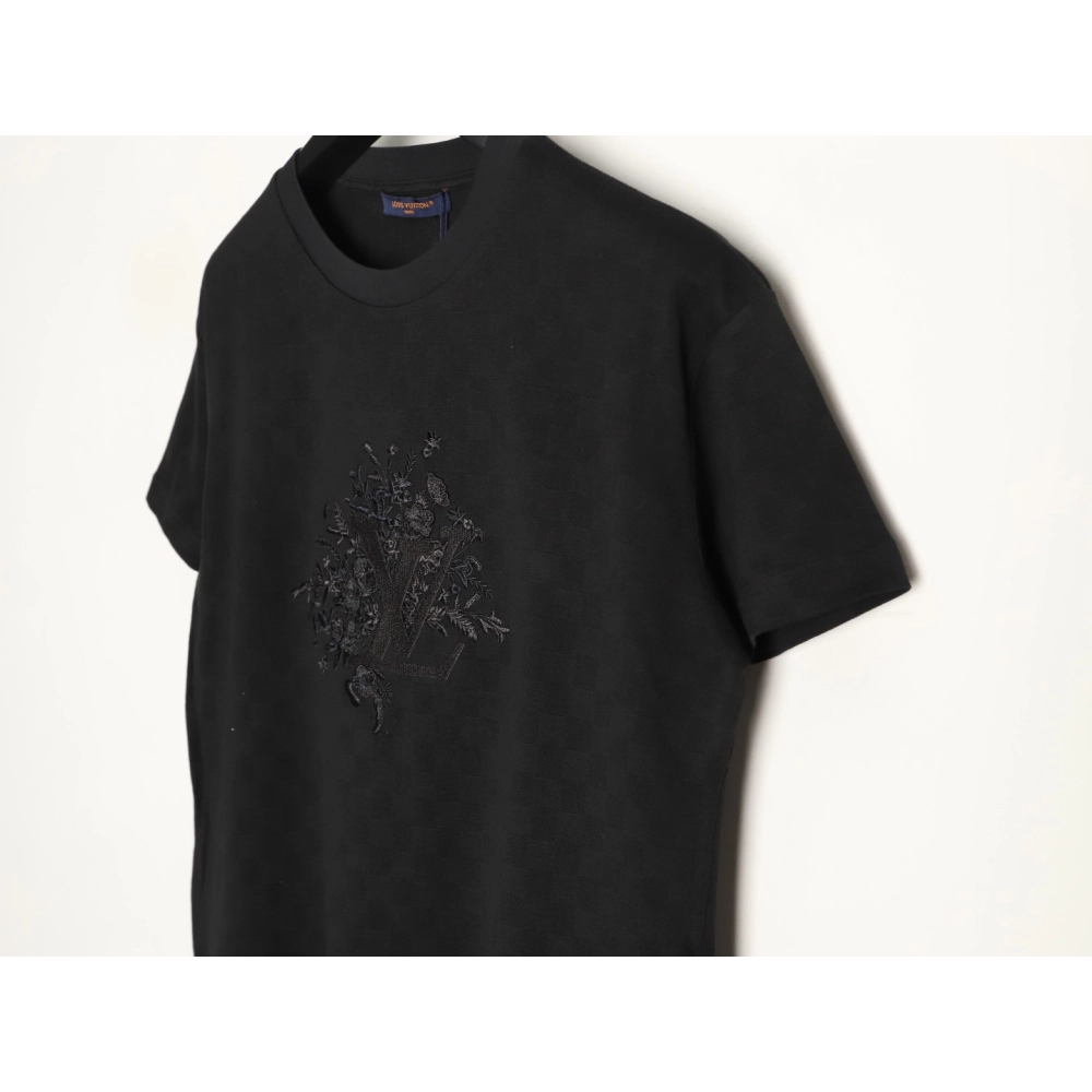 Louis Vuitton Bouquet Embroidery Short-Sleeve T-Shirt,Louis Vuitton