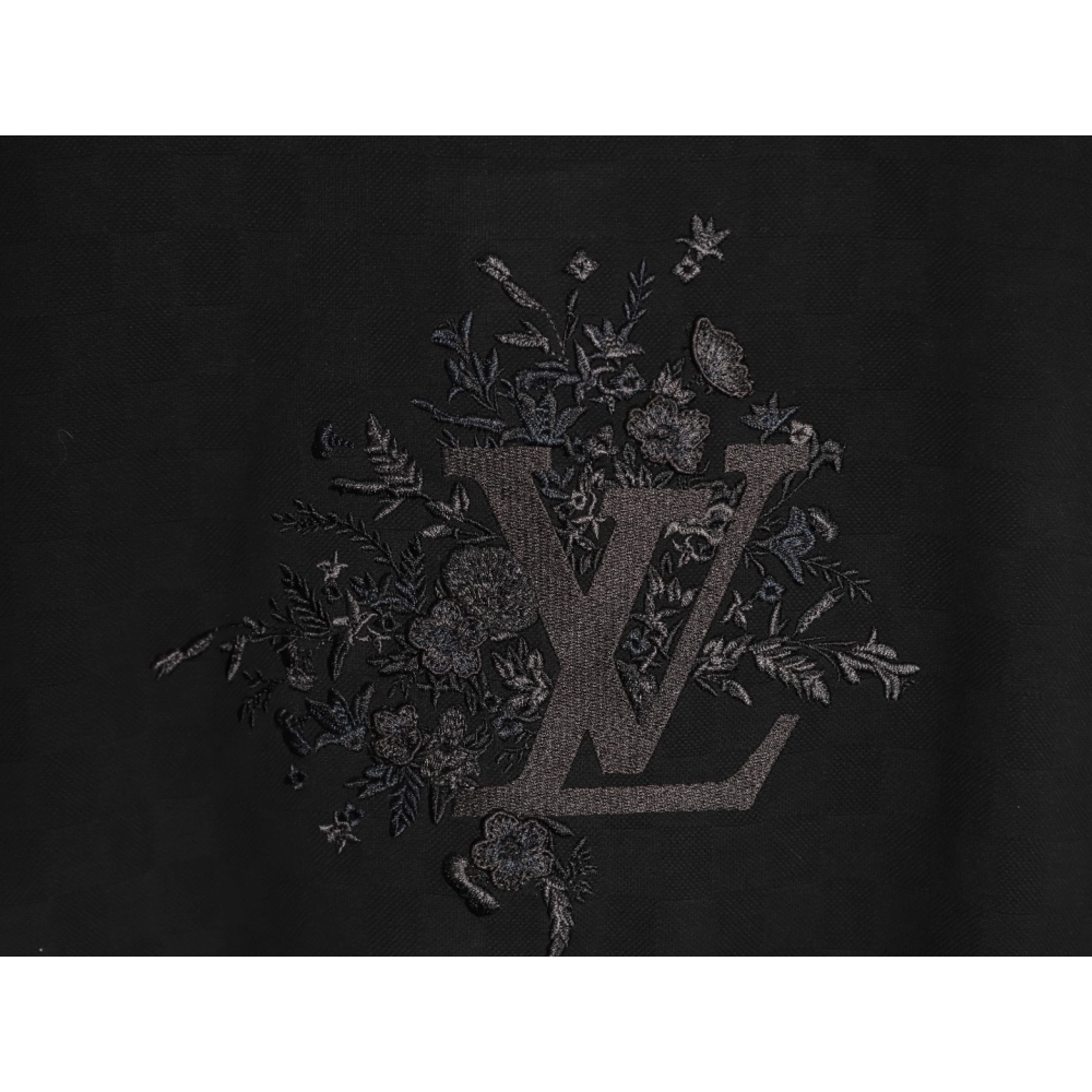 Louis Vuitton Bouquet Embroidery Short-Sleeve T-Shirt,Louis Vuitton
