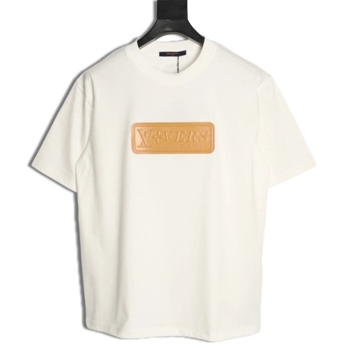 Louis Vuitton Chest Leather Patch Short-Sleeve T-Shirt,Louis Vuitton