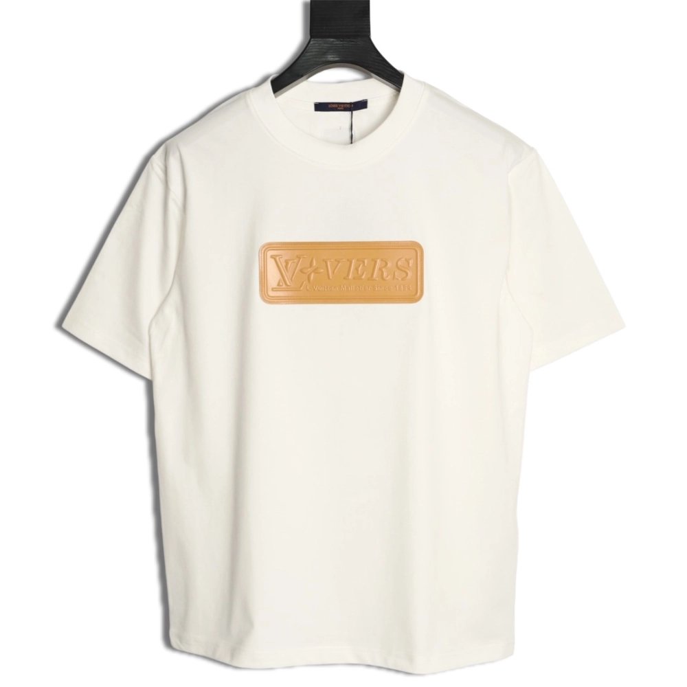 Louis Vuitton Chest Leather Patch Short-Sleeve T-Shirt,Louis Vuitton