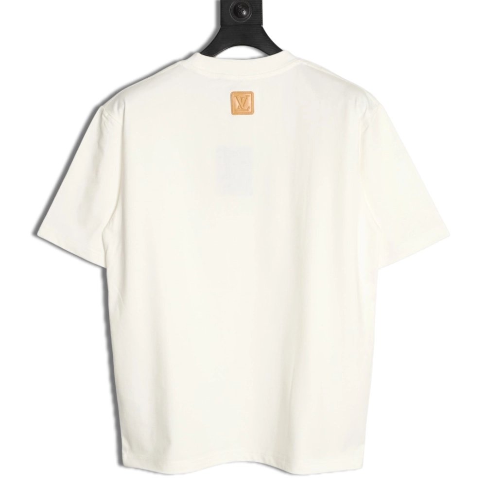 Louis Vuitton Chest Leather Patch Short-Sleeve T-Shirt,Louis Vuitton