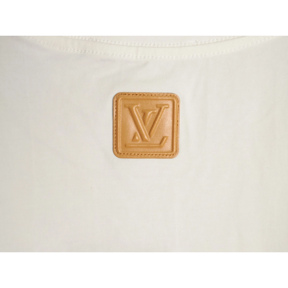 Louis Vuitton Chest Leather Patch Short-Sleeve T-Shirt,Louis Vuitton