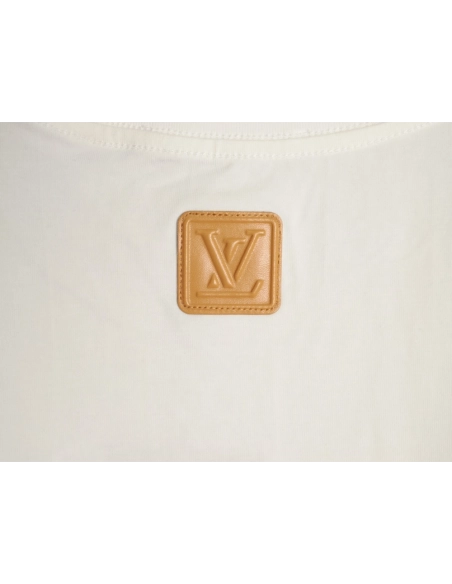 Louis Vuitton Chest Leather Patch Short-Sleeve T-Shirt,Louis Vuitton