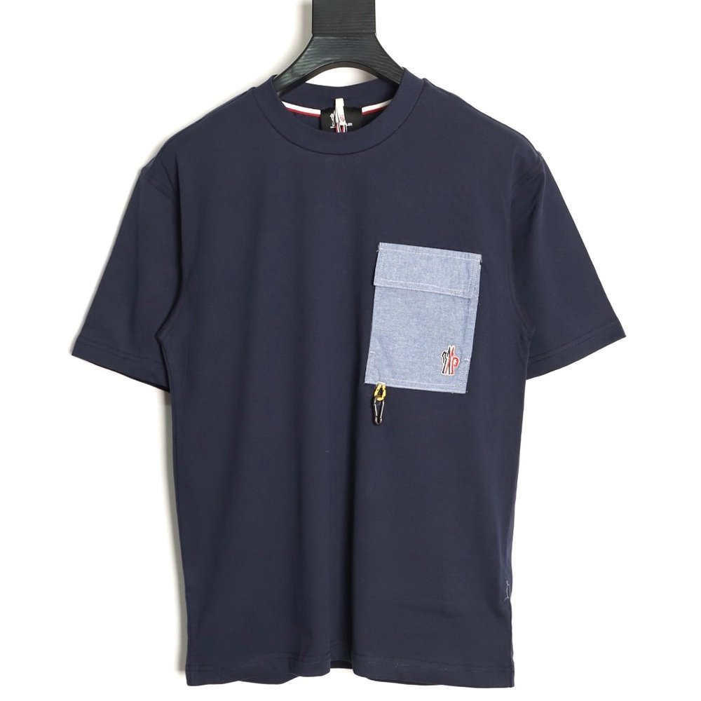 Moncler patch hook logo pocket short-sleeved T-shirt TSK1,Moncler