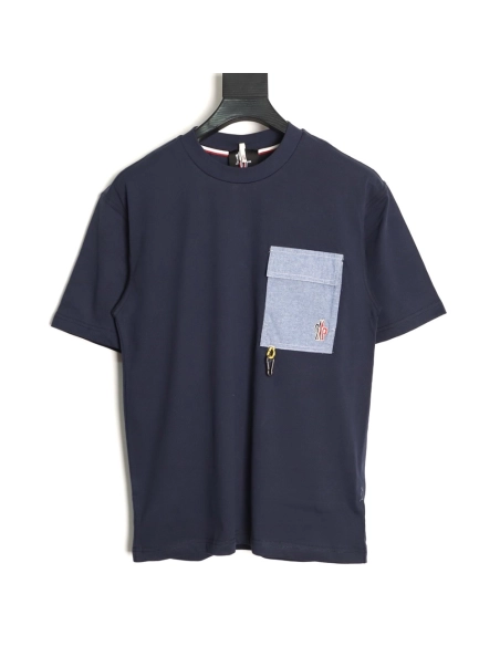 Moncler patch hook logo pocket short-sleeved T-shirt TSK1,Moncler
