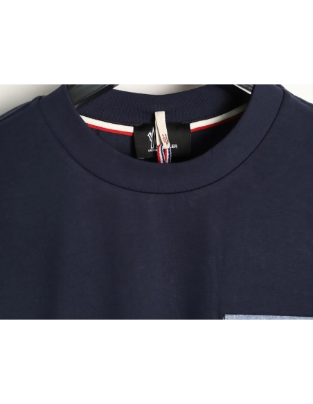 Moncler patch hook logo pocket short-sleeved T-shirt TSK1,Moncler