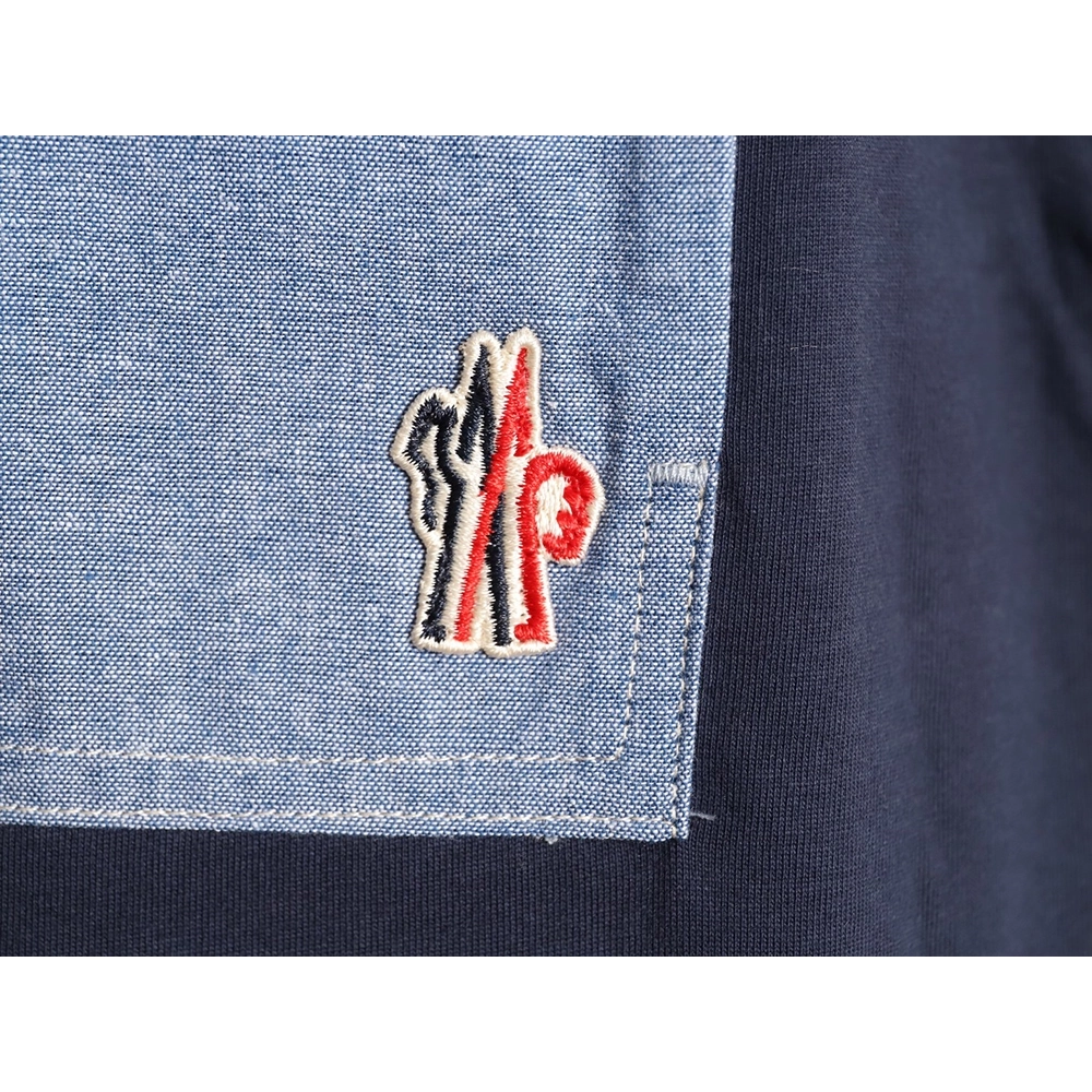 Moncler patch hook logo pocket short-sleeved T-shirt TSK1,Moncler