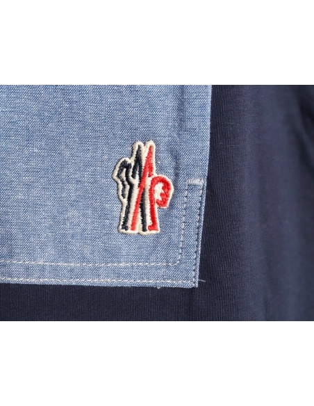 Moncler patch hook logo pocket short-sleeved T-shirt TSK1,Moncler