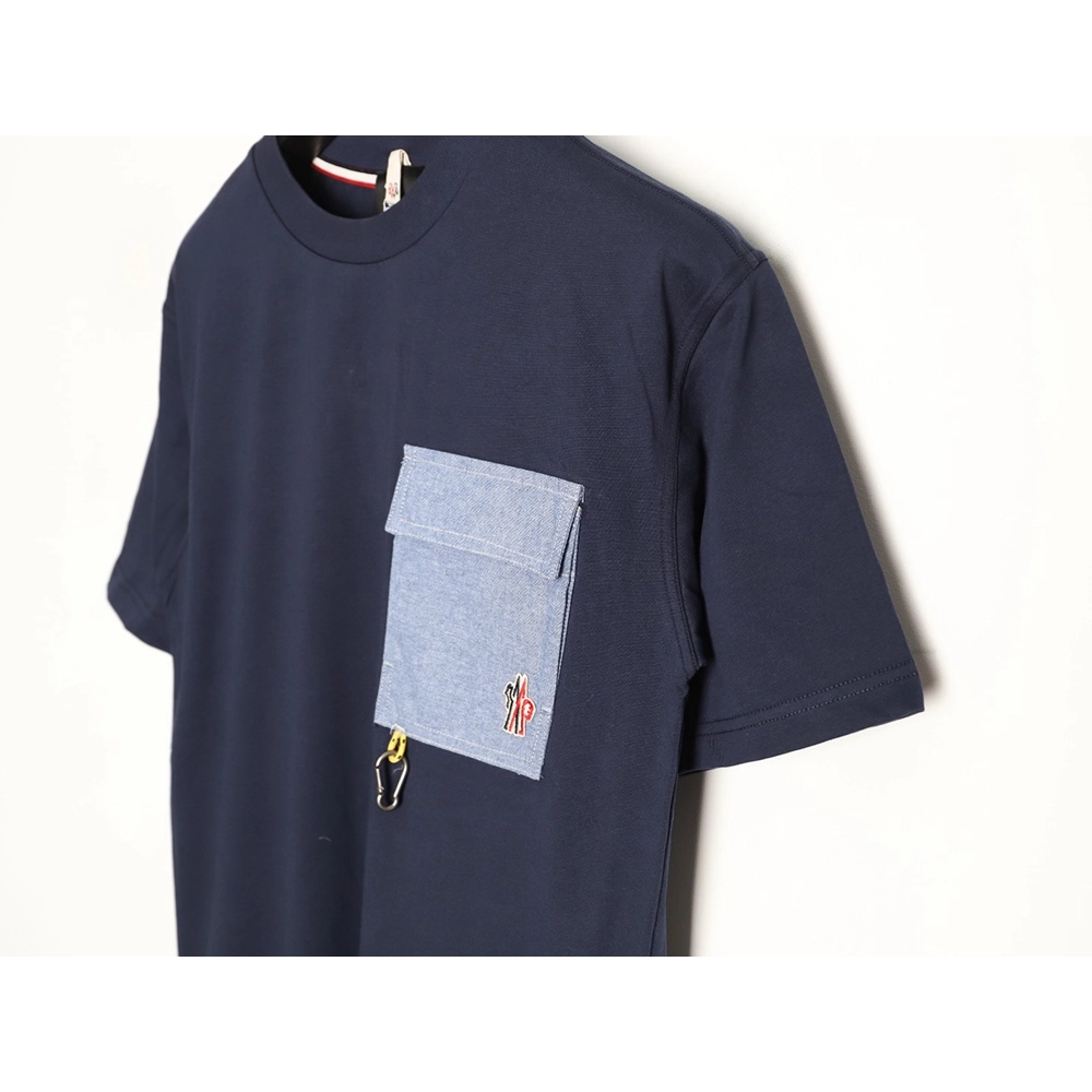Moncler patch hook logo pocket short-sleeved T-shirt TSK1,Moncler