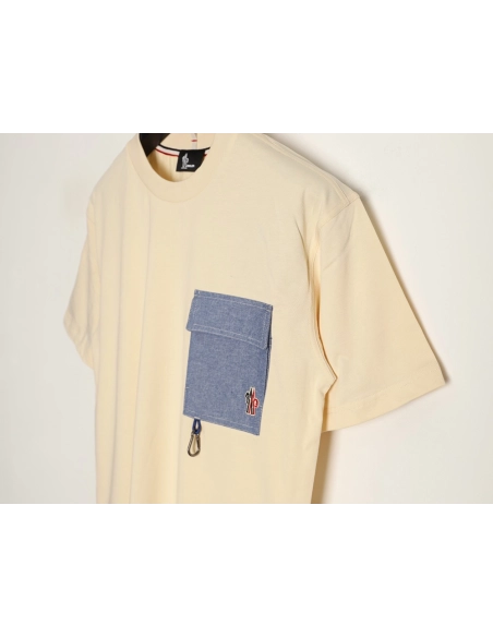 Moncler patch hook logo pocket short-sleeved T-shirt,Moncler