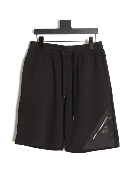 Prada slanted triangle pocket zipper shorts,Prada