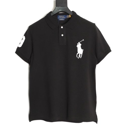 Ralph Lauren Tricolor Big Pony Embroidered Short-Sleeve Polo Shirt TSK2,Ralph Lauren