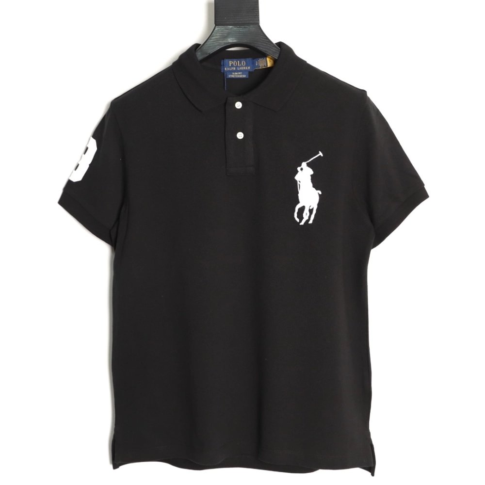 Ralph Lauren Tricolor Big Pony Embroidered Short-Sleeve Polo Shirt TSK2,Ralph Lauren