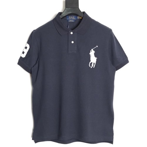 Ralph Lauren Tricolor Big Pony Embroidered Short-Sleeve Polo Shirt TSK1,Ralph Lauren