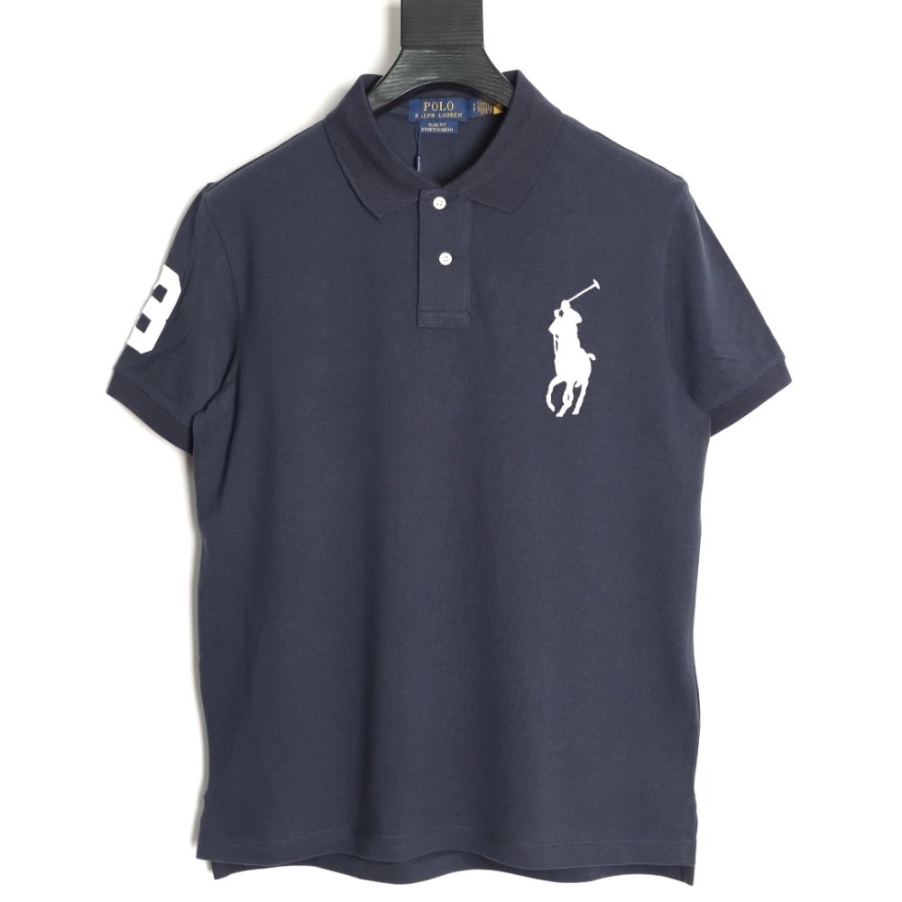 Ralph Lauren Tricolor Big Pony Embroidered Short-Sleeve Polo Shirt TSK1,Ralph Lauren