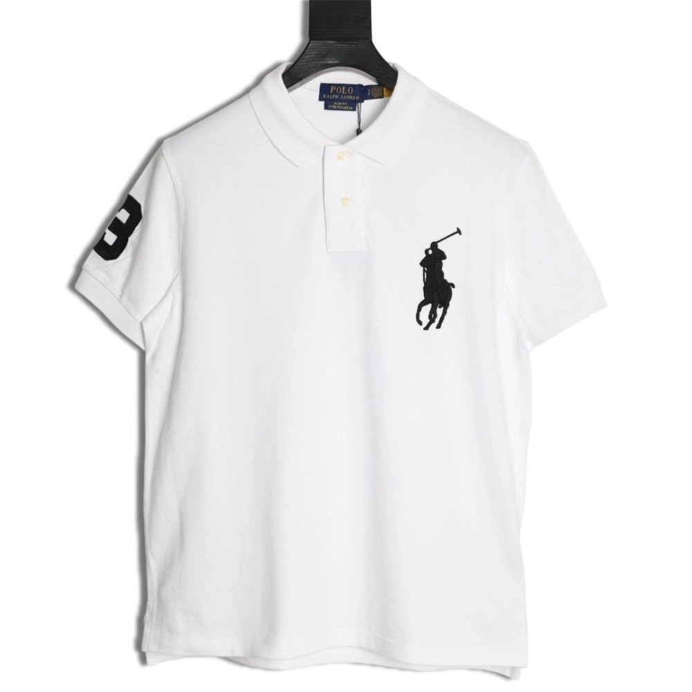 Ralph Lauren Tricolor Big Pony Embroidered Short-Sleeve Polo Shirt,Ralph Lauren