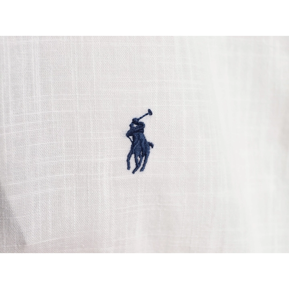 Ralph Lauren Embroidered Logo Linen Short-Sleeve Shirt,Ralph Lauren
