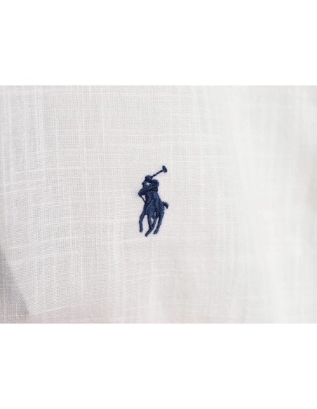 Ralph Lauren Embroidered Logo Linen Short-Sleeve Shirt,Ralph Lauren