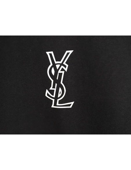 Saint Laurent silicone letter print short-sleeved T-shirt TSK1,Saint Laurent
