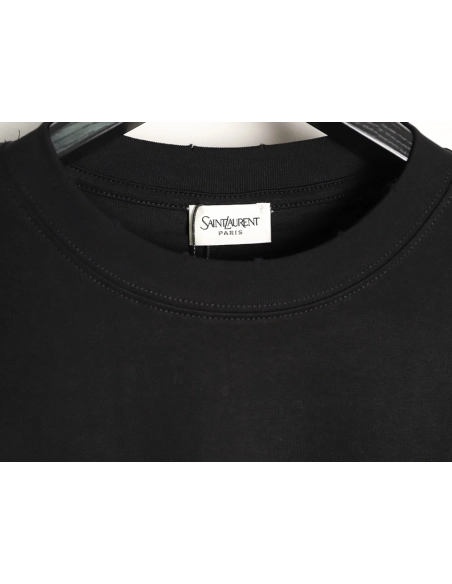 Saint Laurent silicone letter print short-sleeved T-shirt TSK1,Saint Laurent