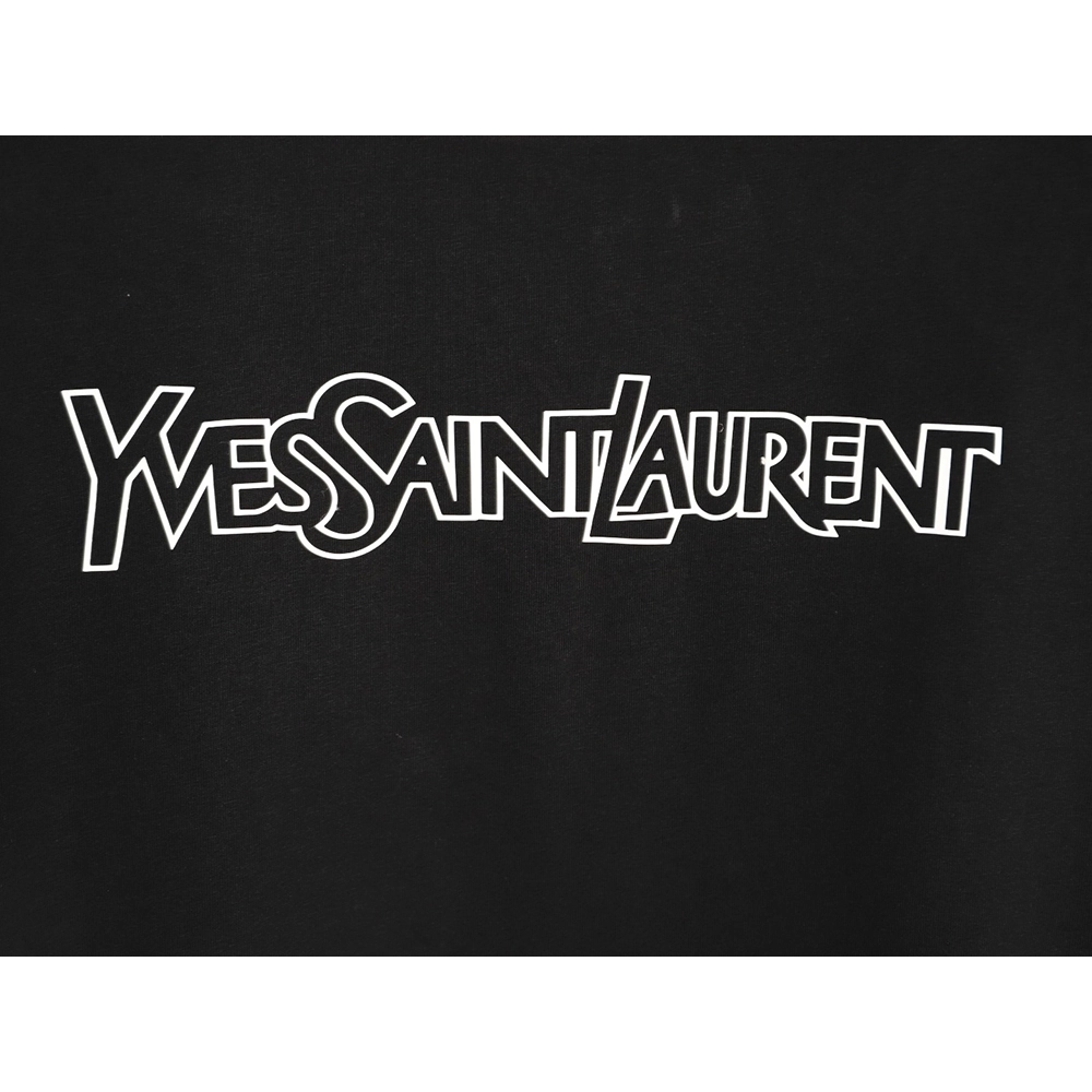 Saint Laurent silicone letter print short-sleeved T-shirt TSK1,Saint Laurent