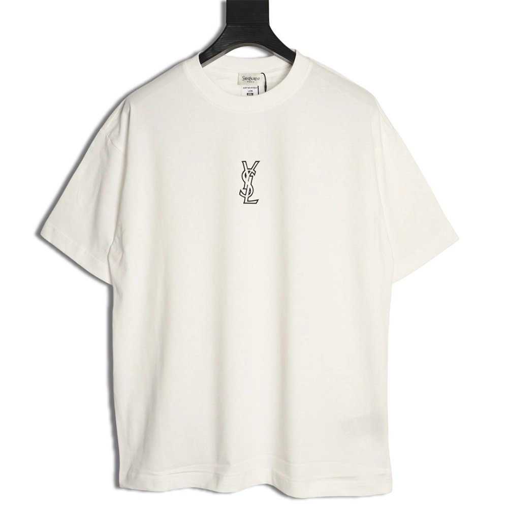 Saint Laurent silicone letter print short-sleeved T-shirt,Saint Laurent